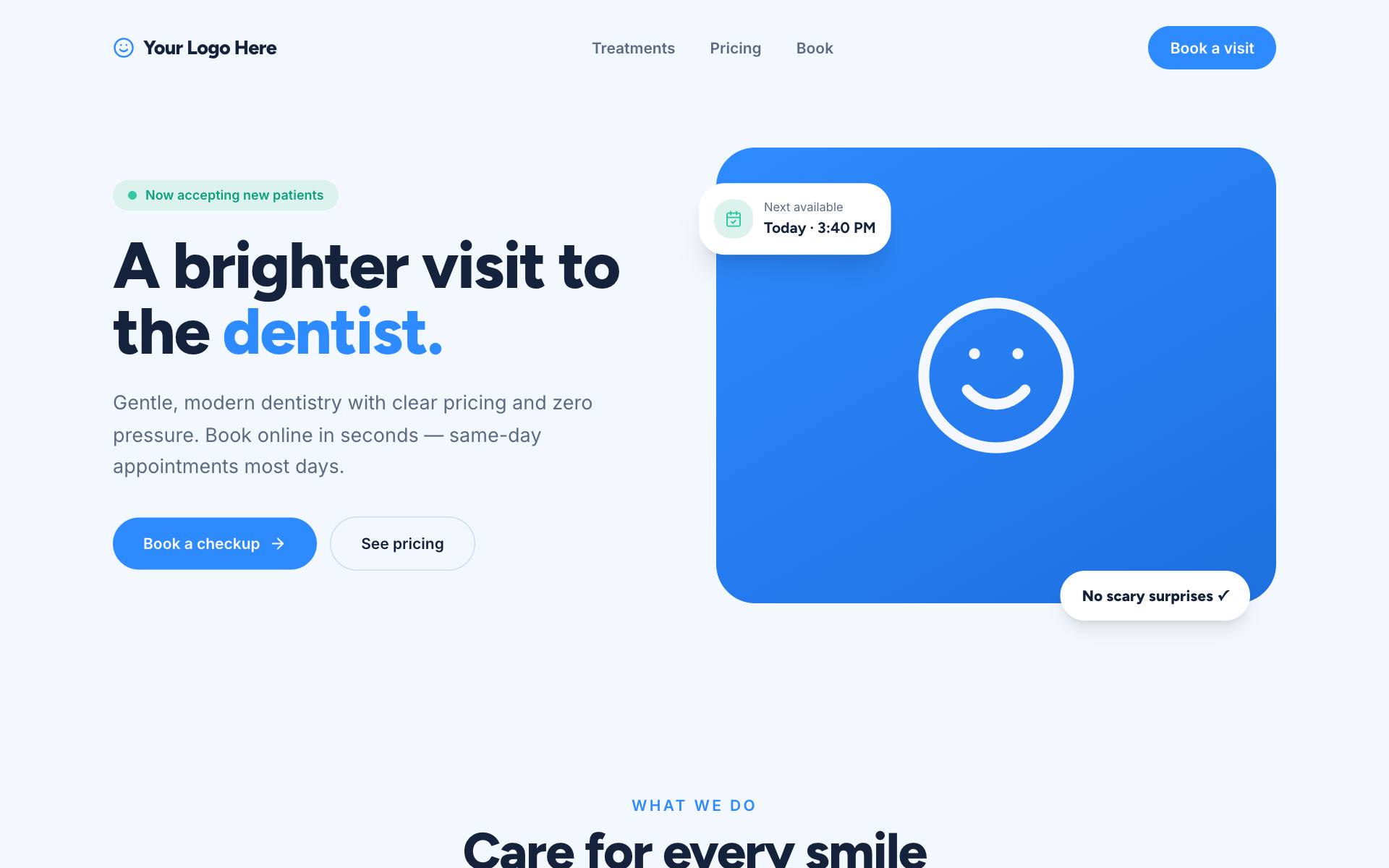 Bright Dental Studio demo preview