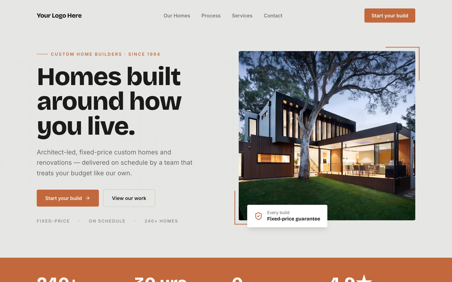 Custom Home Builders demo preview