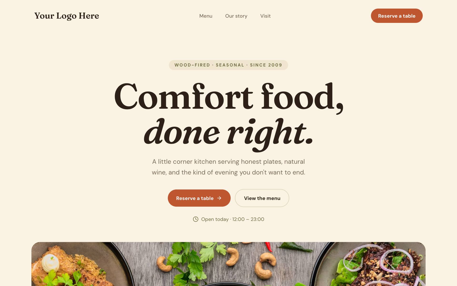 Neighborhood Bistro demo preview