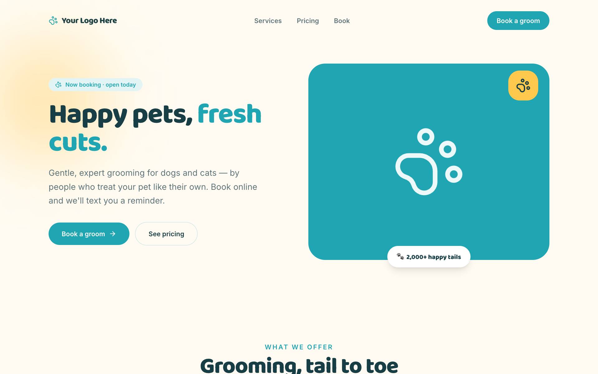 Paws & Co. Grooming demo preview
